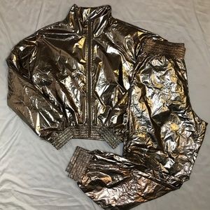 NEW Metallic Jacket and Jogger Set